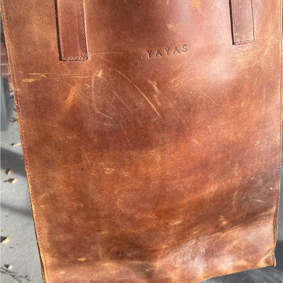 YAYAS Leather Travel Shoulder Tote - Handbag For Men & Women. HandMade - Picture 12 of 12